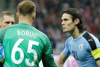 Artur Boruc i Edinson Cavani