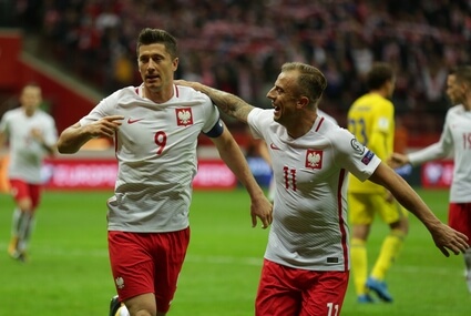 Robert Lewandowski i Kamil Grosicki