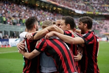 Radość piłkarzy AC Milanu