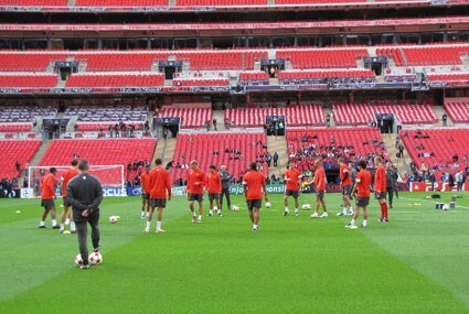 Trening Man Utd na Wembley