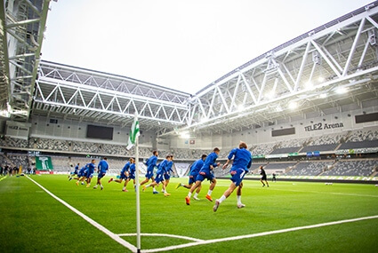 Piłkarze Lecha Poznań na stadionie Hammarby