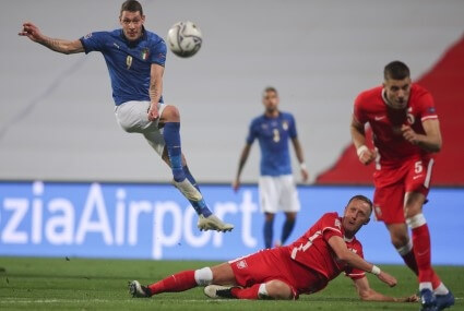 Andrea Belotti w meczu z Polską