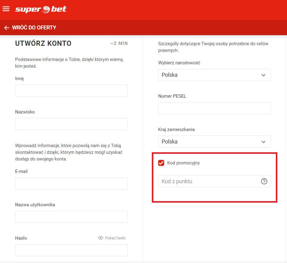 Superbet kod promocyjny