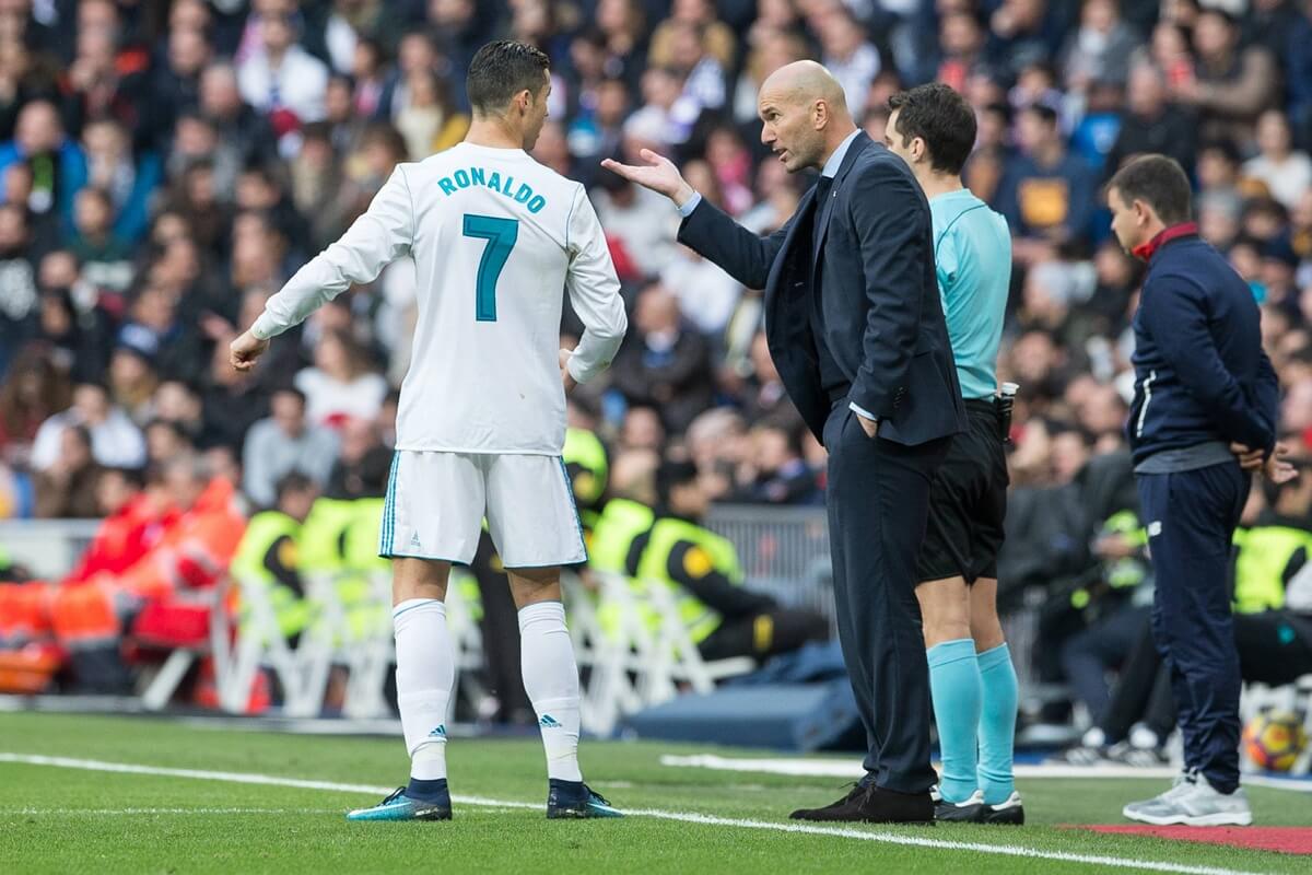 Cristiano Ronaldo i Zinedine Zidane w 2017 roku