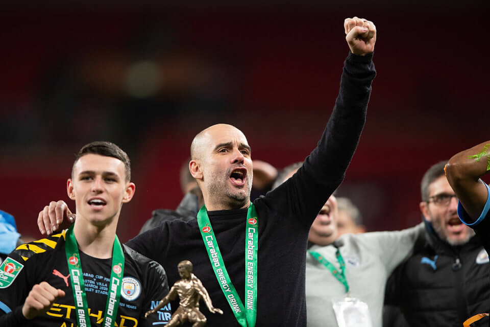 Pep Guardiola & Phil Foden 