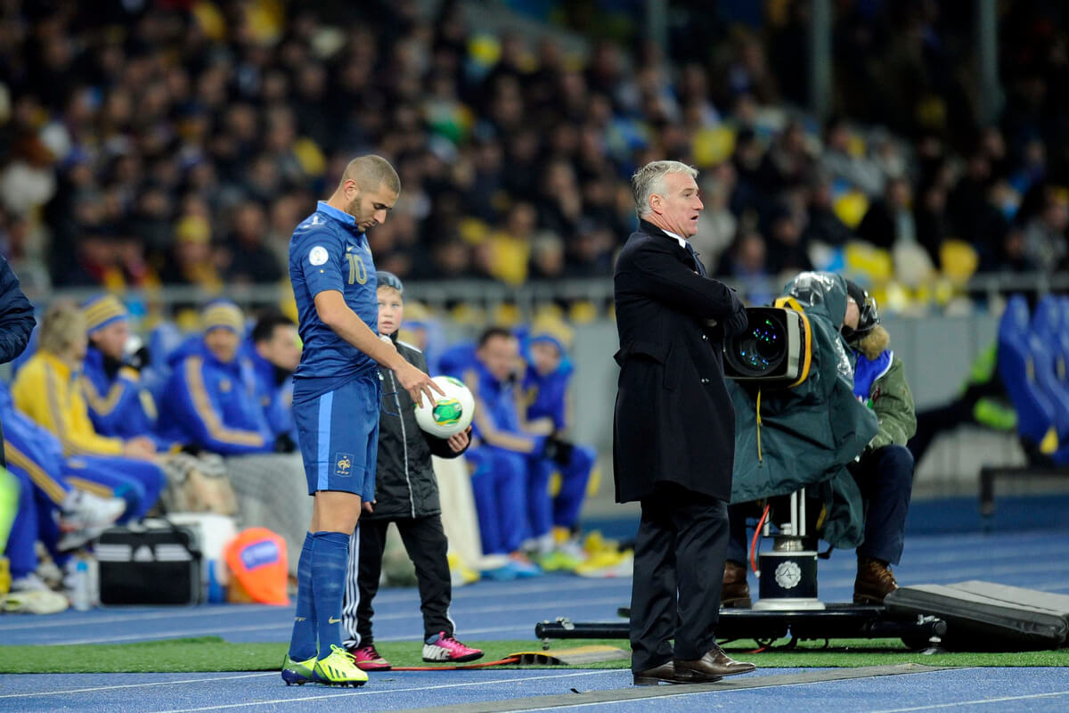 Benzema i Deschamps w 2013 roku