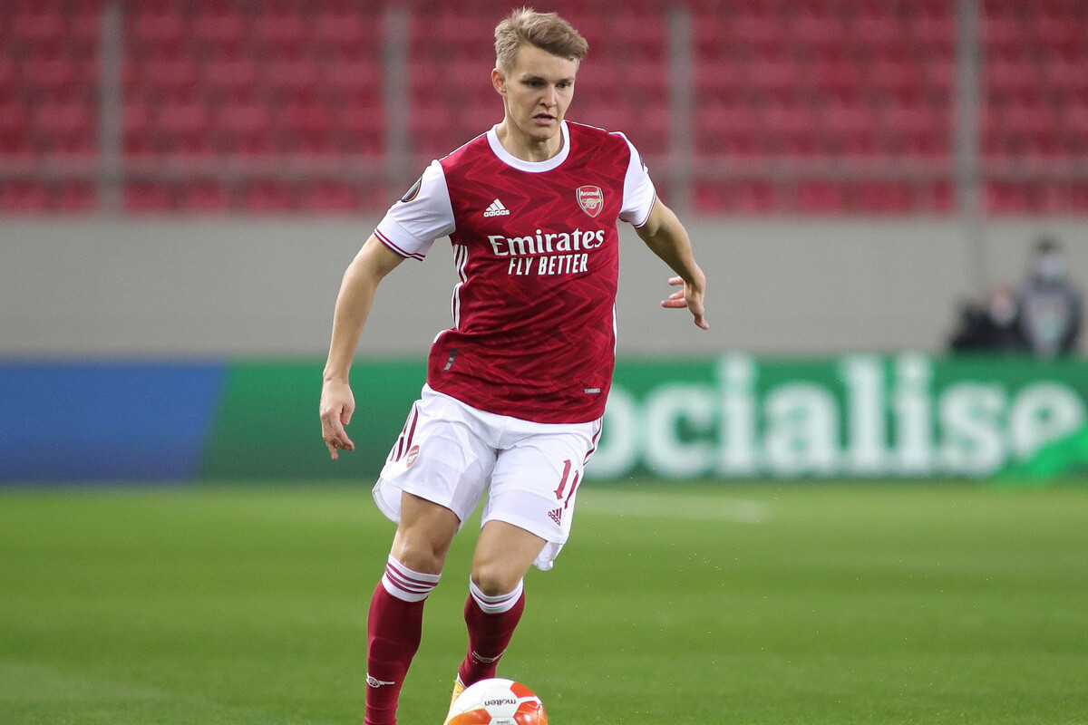 Martin Odegaard w barwach Arsenalu