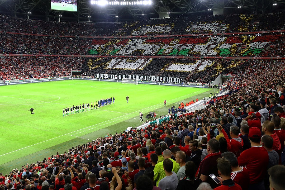 Puskas Arena podczas meczu Węgry - Anglia