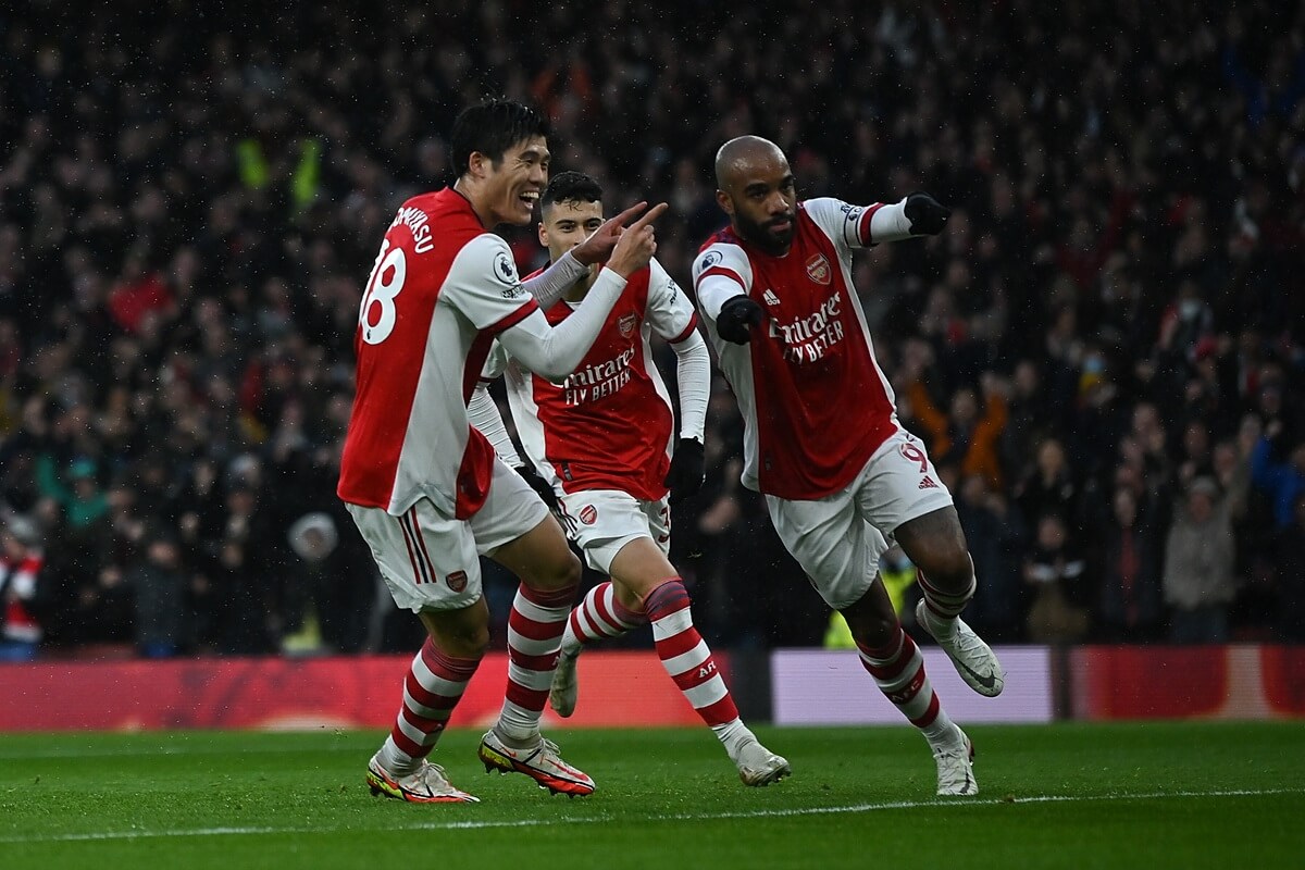 Takehiro Tomiyasu, Alexandre Lacazette, Gabriel Martinelli(Arsenal, Premier League)