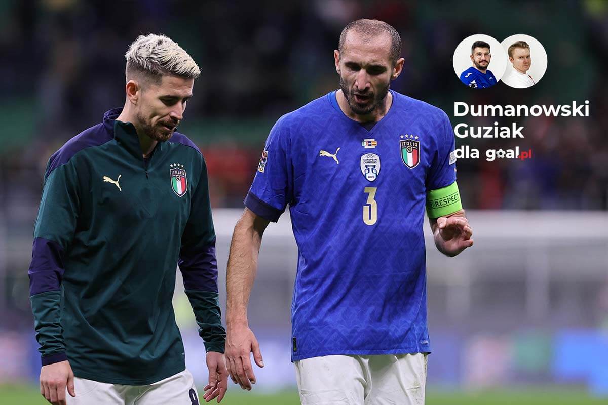 Reprezentacja Włoch (Jorginho - po lewej i Giorgio Chiellini)