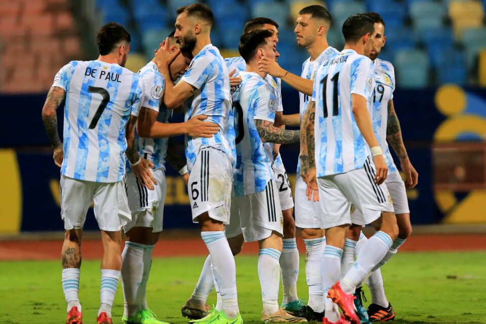 Argentyńczycy w meczu z Ekwadorem