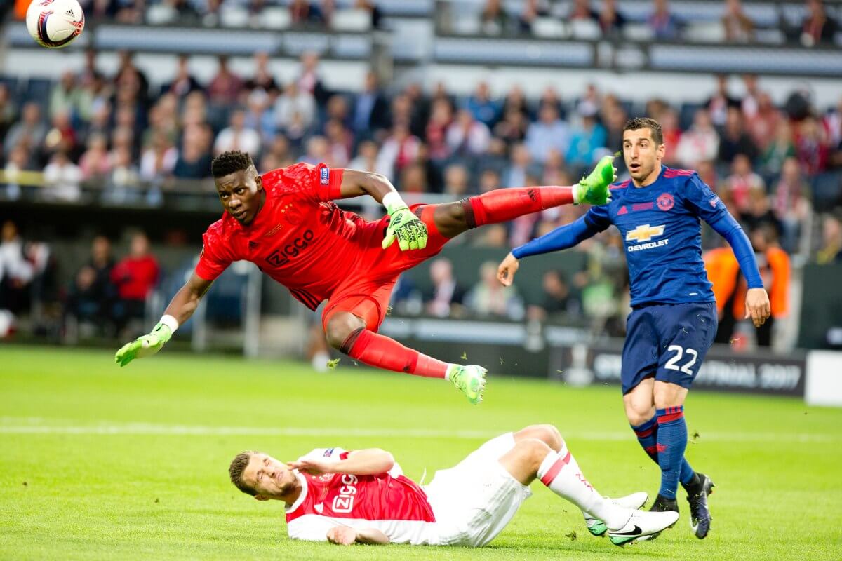 Andre Onana podczas meczu Ajax - Man Utd