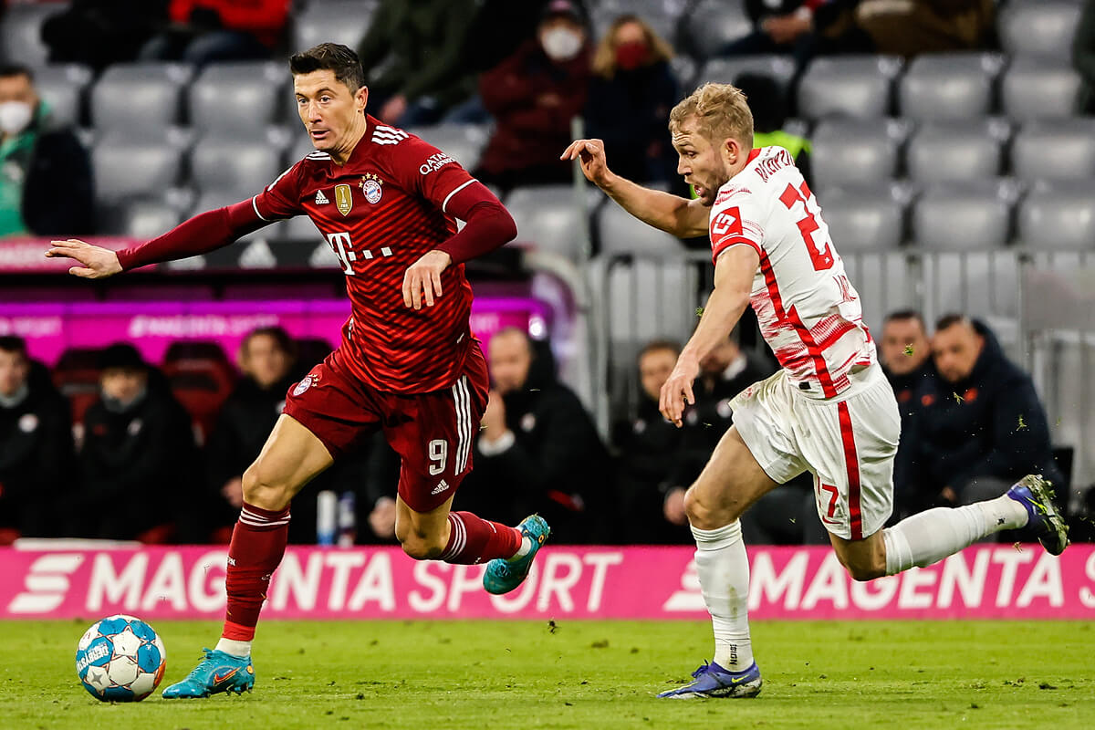 Robert Lewandowski i Konrad Laimer