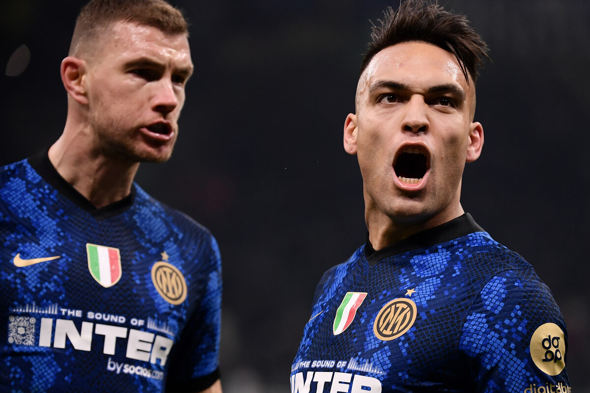 Edin Dżeko i Lautaro Martinez