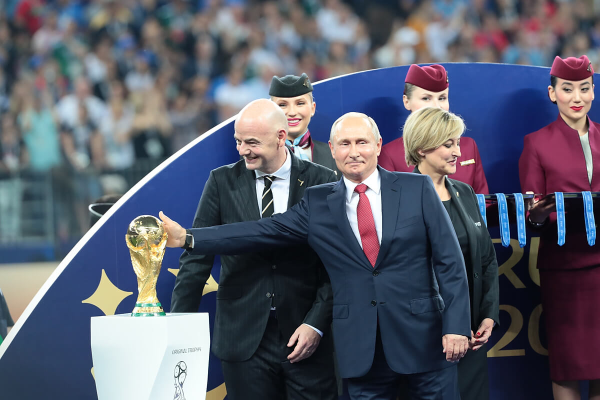 Gianni Infantino i Władimir Putin Putin