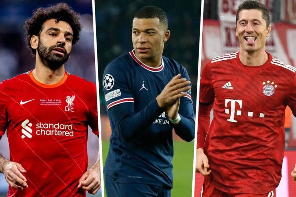 Mohamed Salah, Kylian Mbappe i Robert Lewandowski