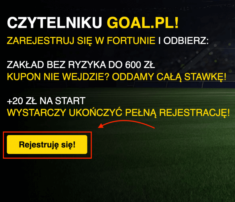 Fortuna rejestracja - krok 2