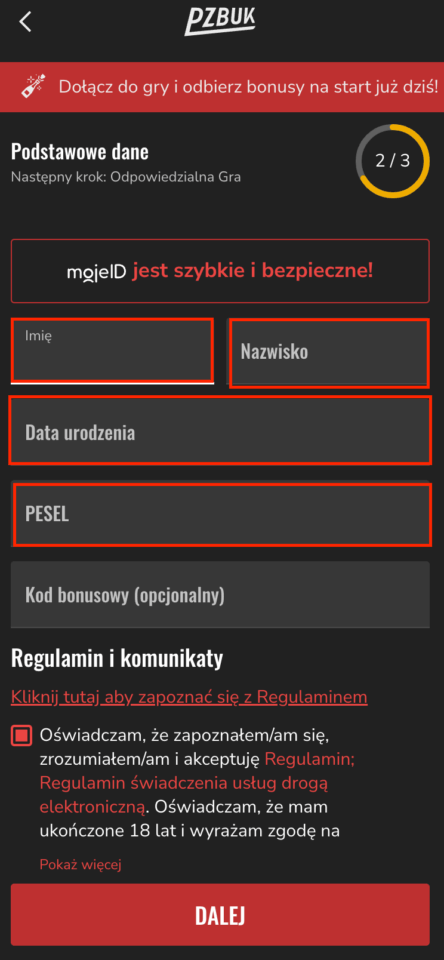 pzbuk rejestracja krok 2