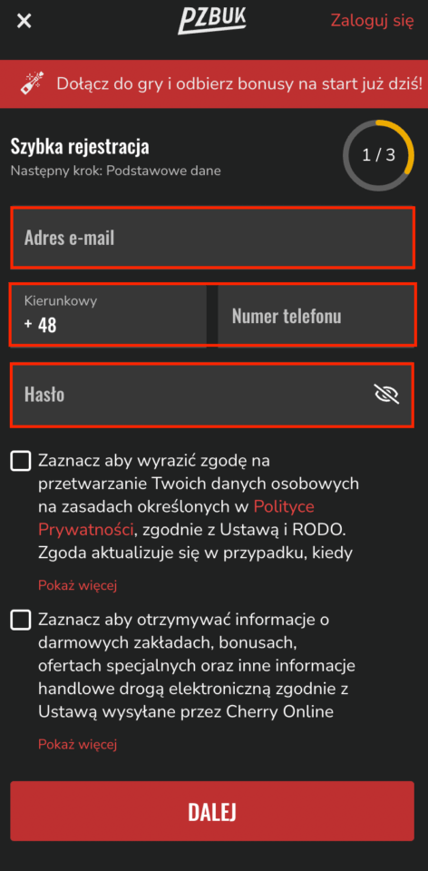 pzbuk rejestracja krok 1