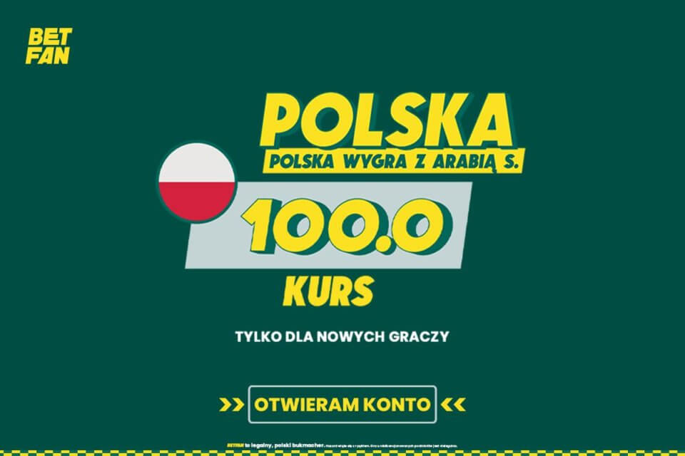 Kurs 100.00 na zwycięstwo Polski