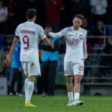 Robert Lewandowski i Piotr Zieliński