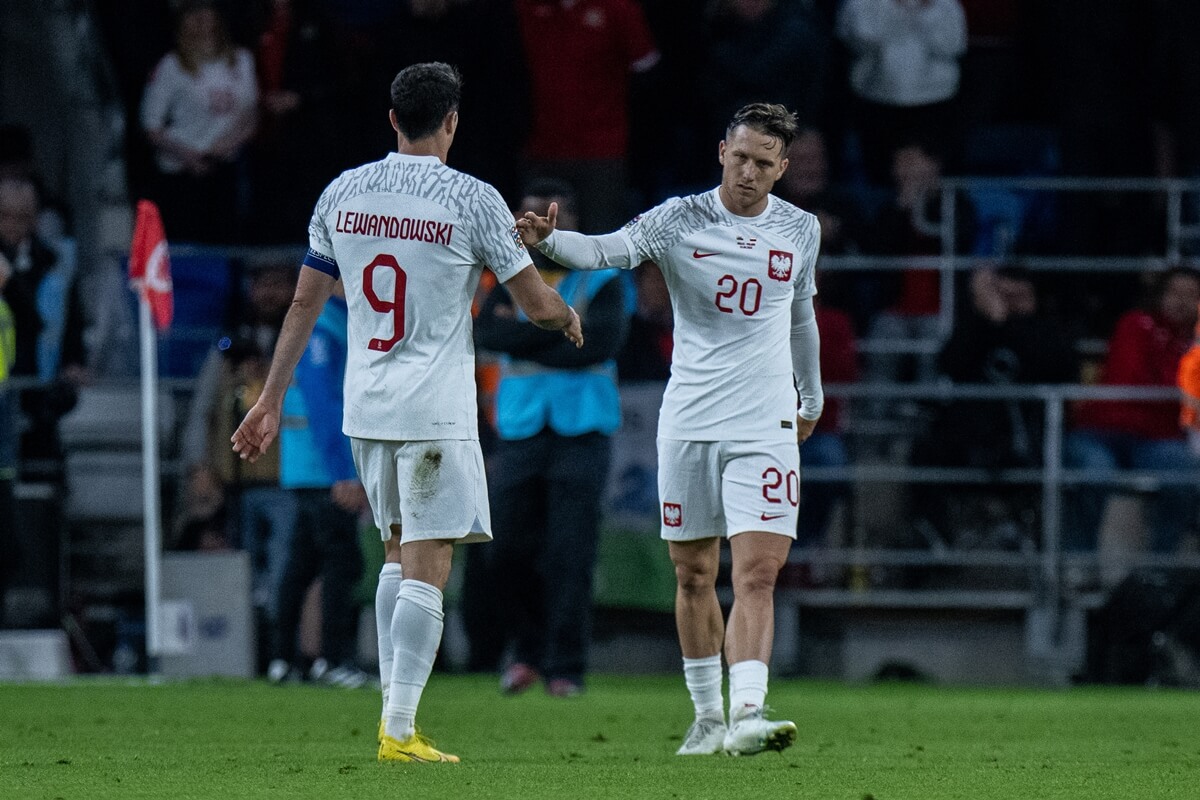 Robert Lewandowski i Piotr Zieliński