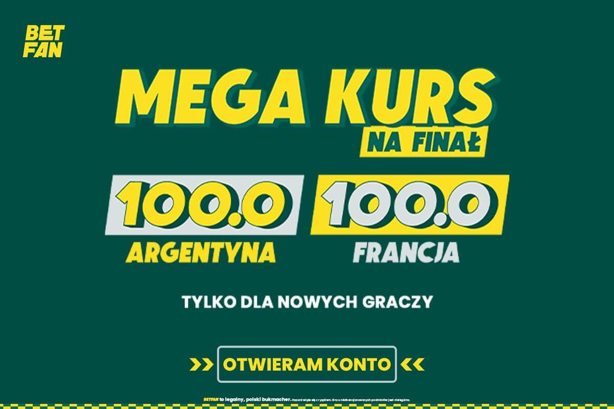 Kurs 100.00 na zwycięzcę finału w BETFAN