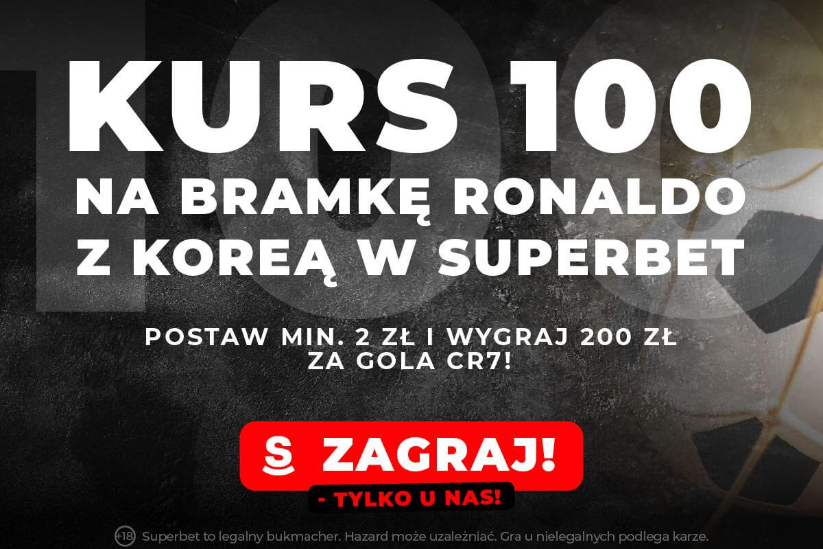 Kurs 100.00 na gola Ronaldo