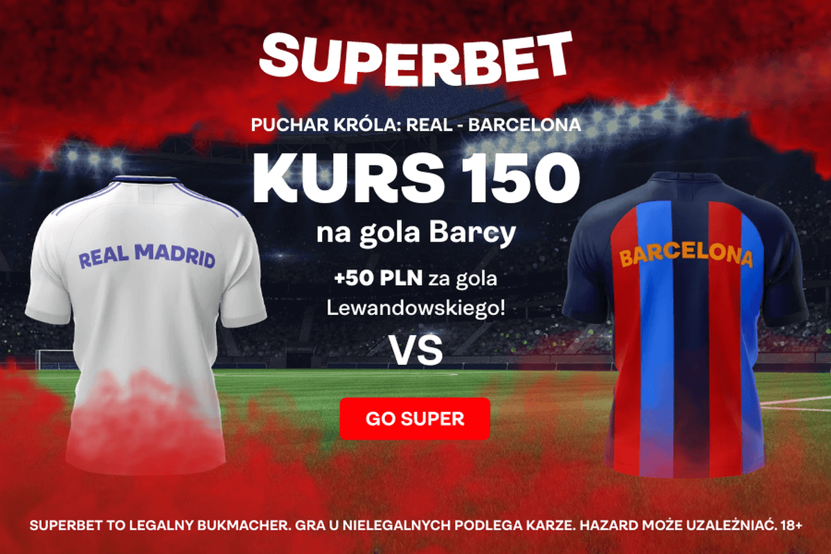 Baner promocyjny Superbet Real Madryt vs FC Barcelona