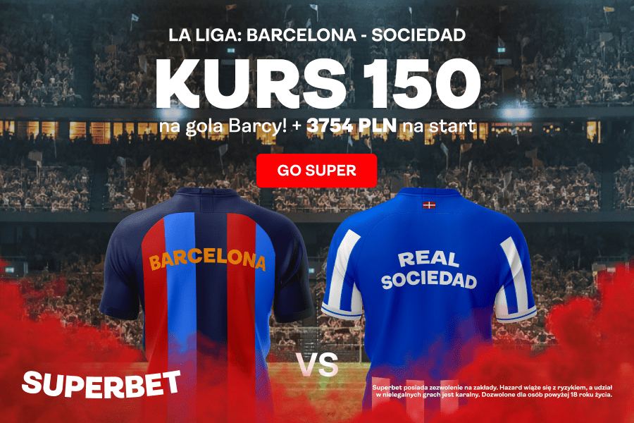 Kurs 150.00 na gola Barcelony