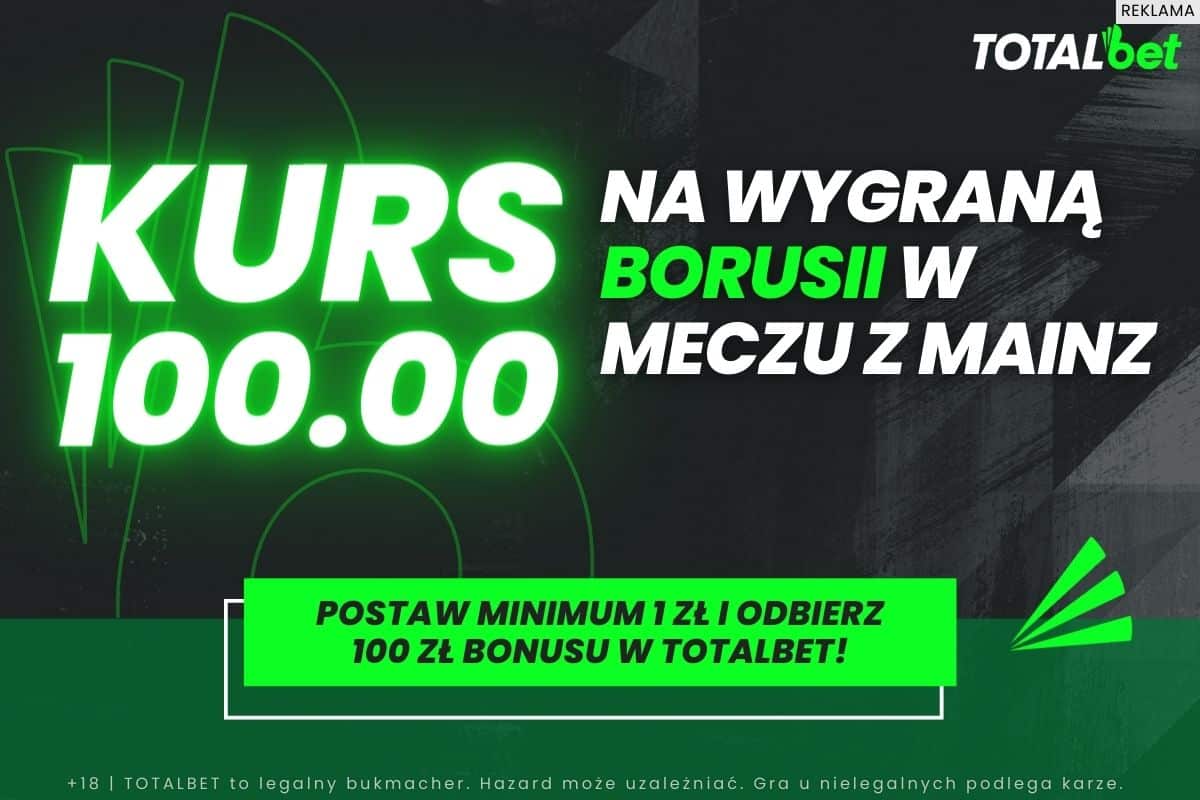 Kurs 100.00 na zwycięstwo Borussii Dortmund