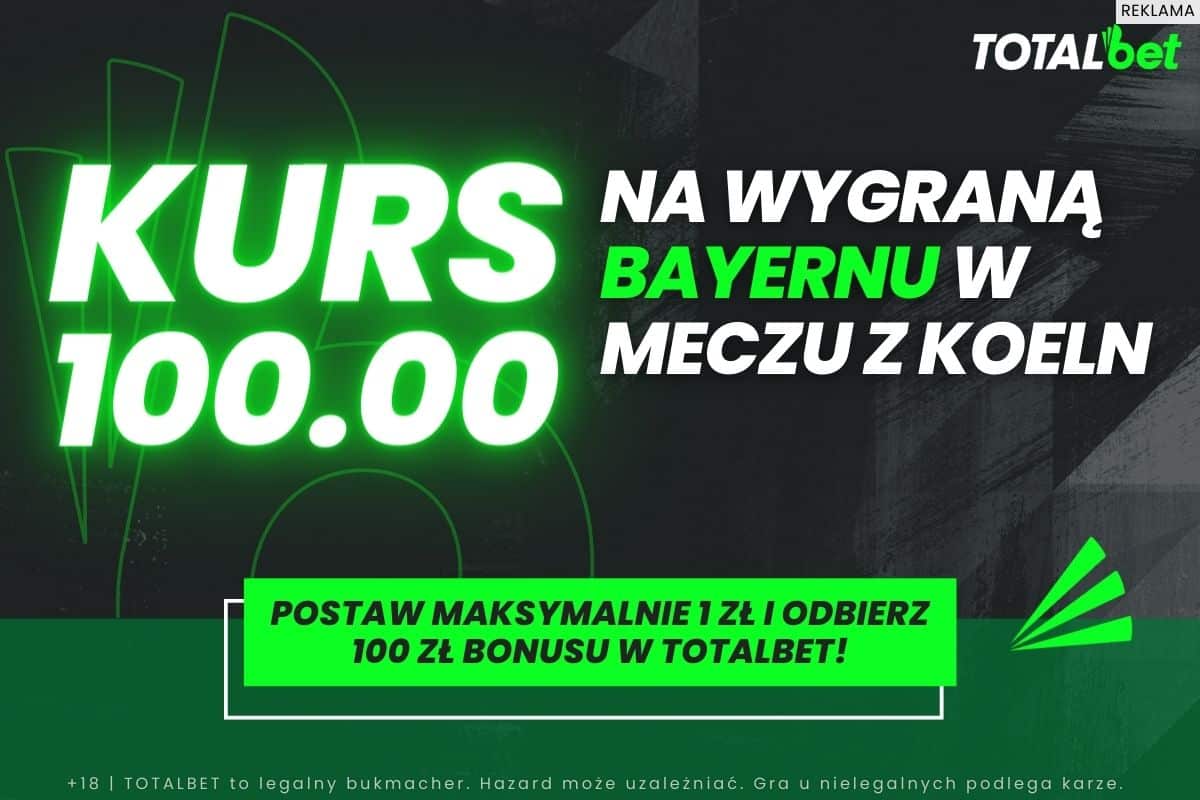 Kurs 100.00 na wygraną Bayernu