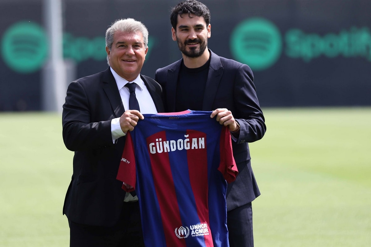 Joan Laporta i Ilkay Guendogan