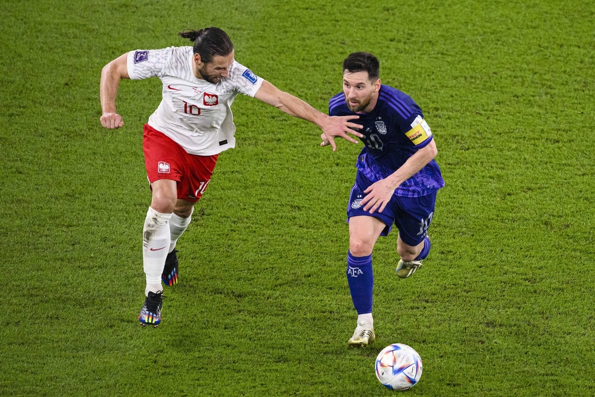 Grzegorz Krychowiak i Leo Messi