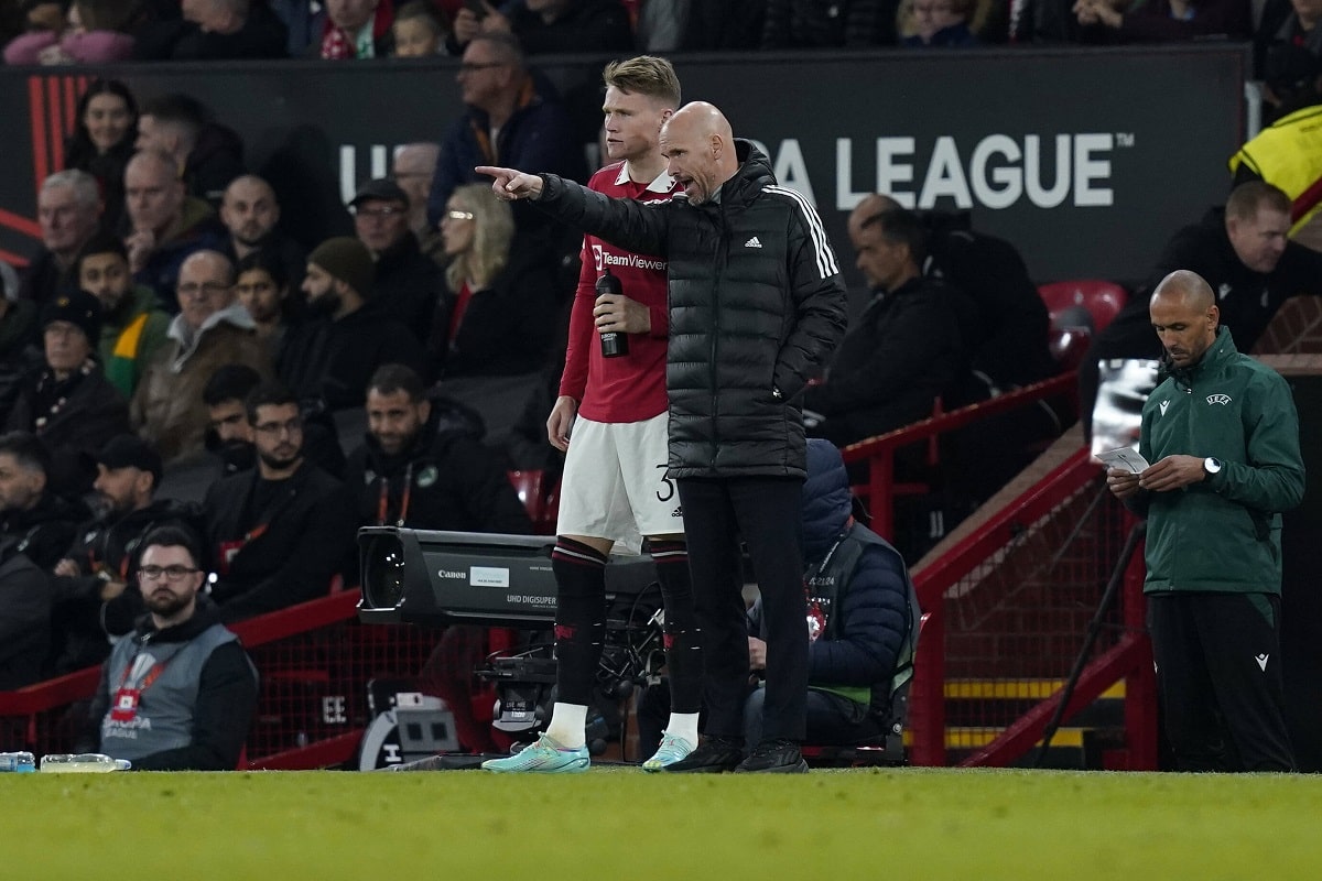 Erik ten Hag i Scott McTominay (Manchester United)