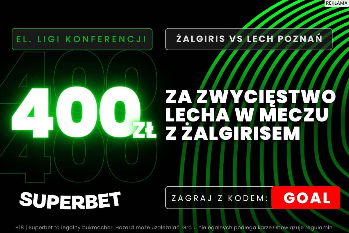 Kurs 200.00 na zwycięstwo Lecha