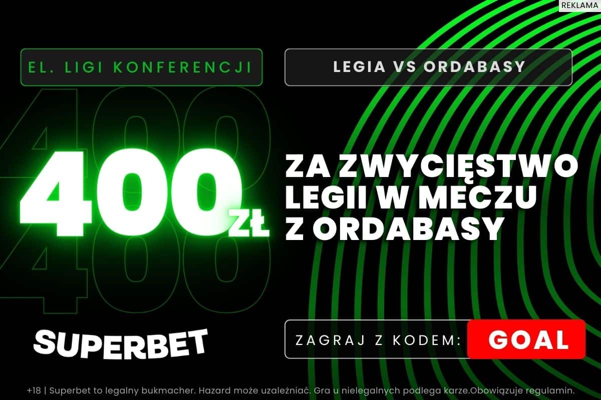 Kurs 200.00 na zwycięstwo Legii