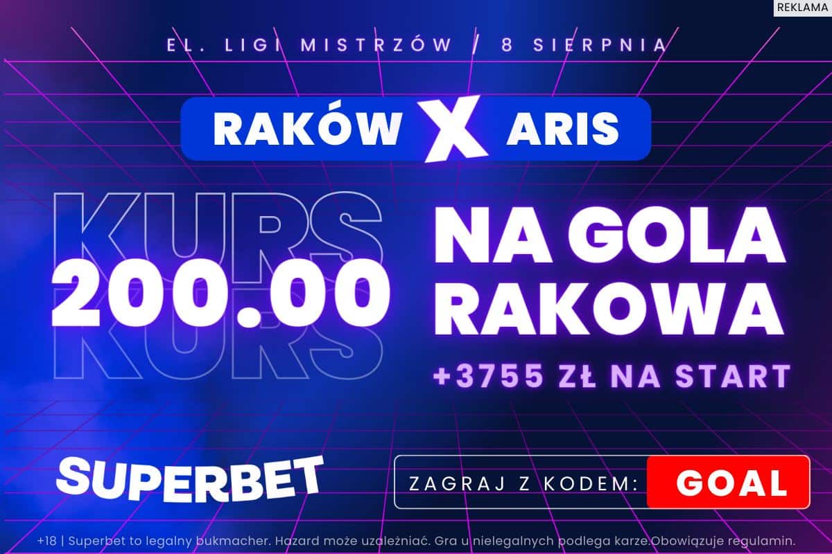 Kurs 200.00 na gola Rakowa