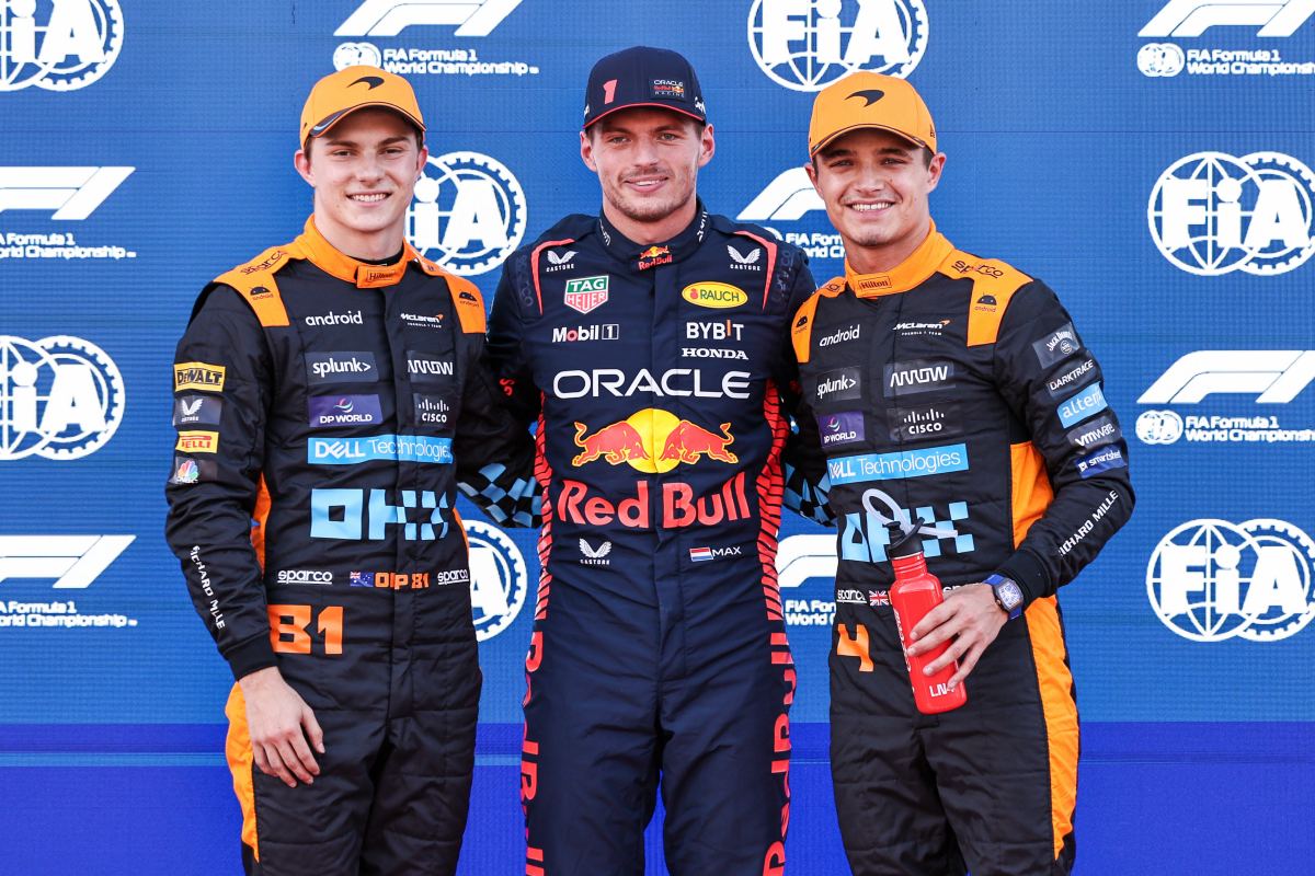 Oscar Piastri, Max Verstappen i Lando Norris