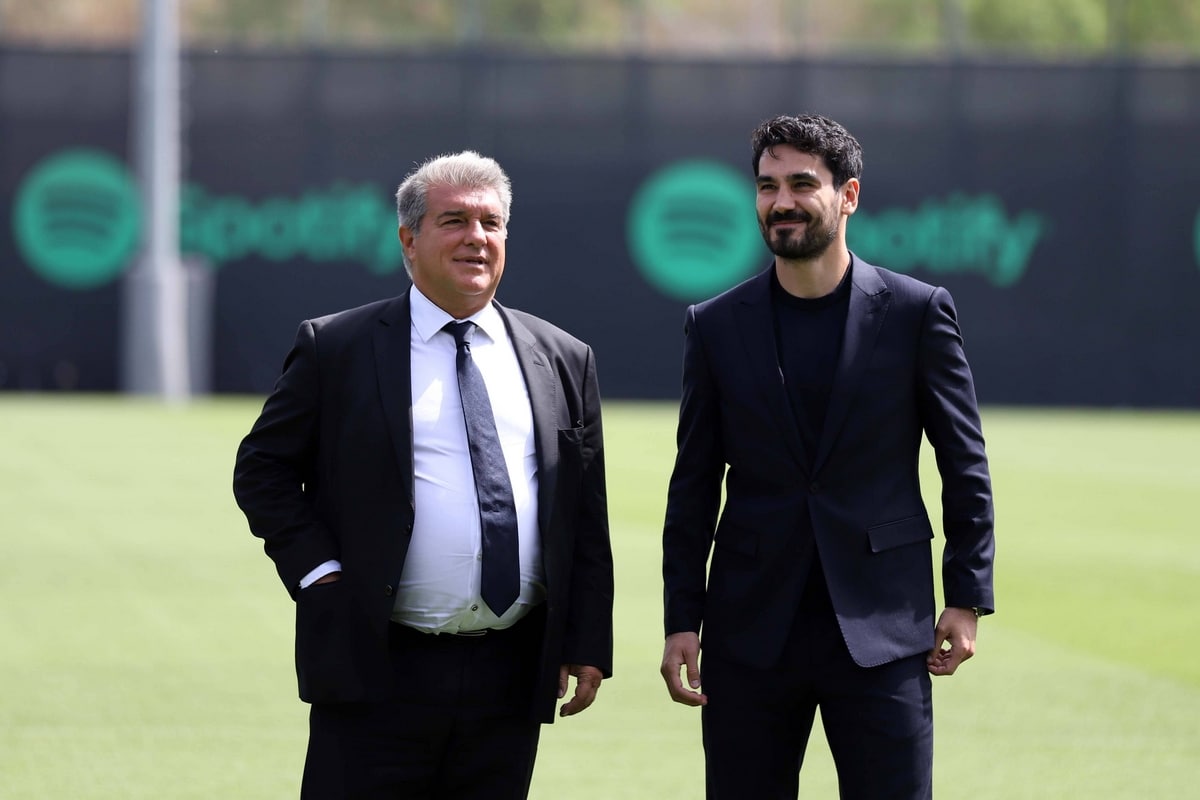 Joan Laporta i Ilkay Guendogan