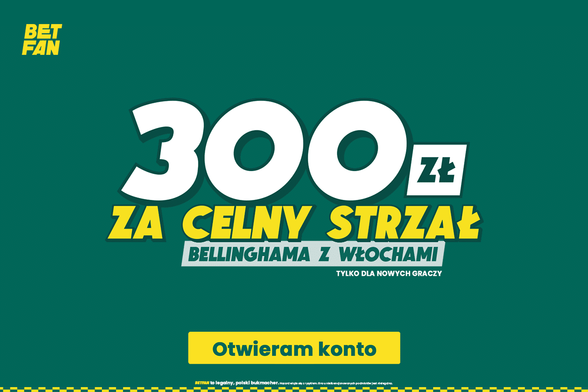 Anglia - Włochy: Bonus 300 zł za celny strzał Bellinghama