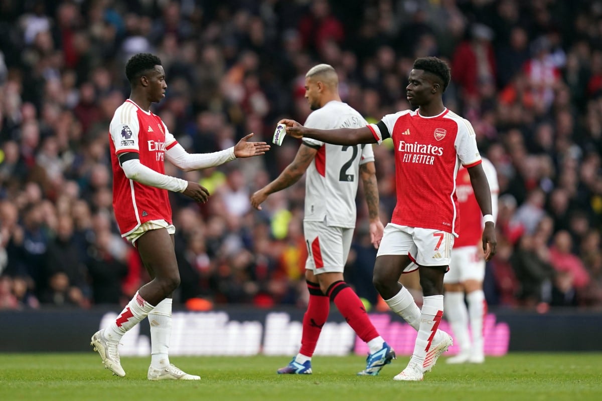 Eddie Nketiah oraz Bukayo Saka