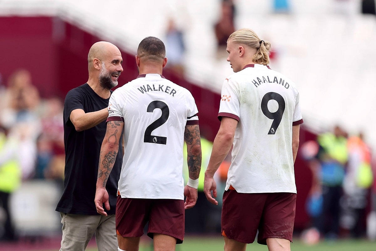 Pep Guardiola i Erling Haaland (Manchester City)