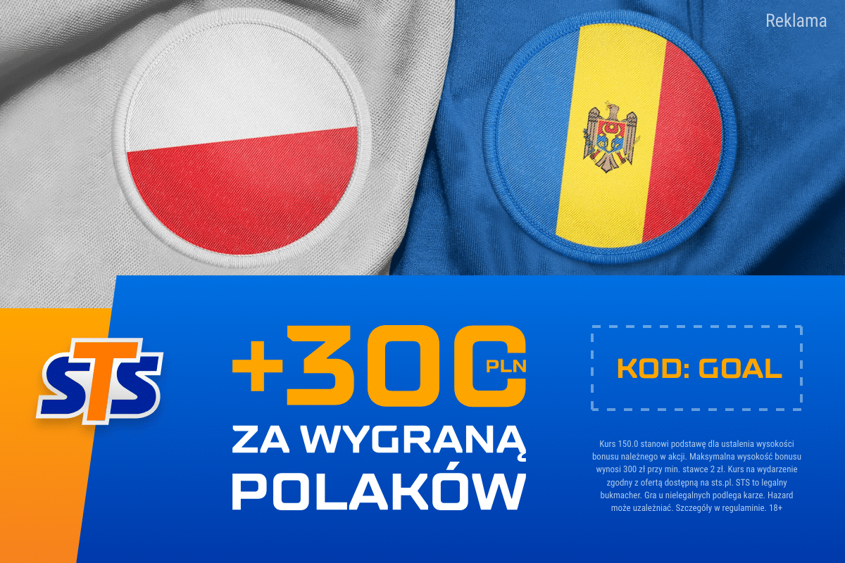 Polska - Mołdawia: kurs 150.00 na wygraną Polski