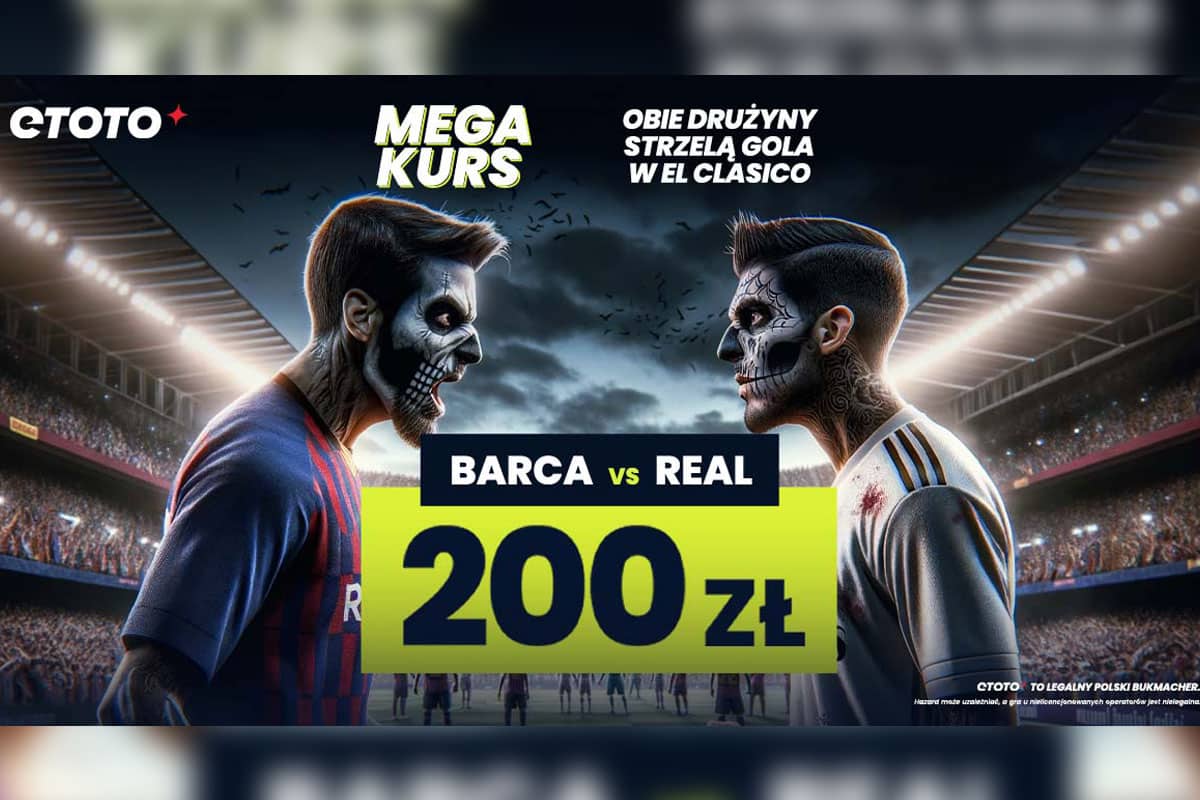 FC Barcelona - Real Madryt: kurs 200.00 na to, że obie drużyny strzelą gola