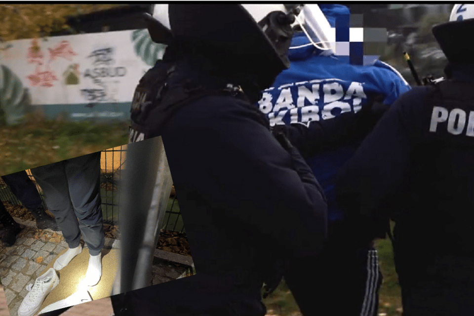 Interwencja policji przed meczem Legia Warszawa - Lech Poznań
