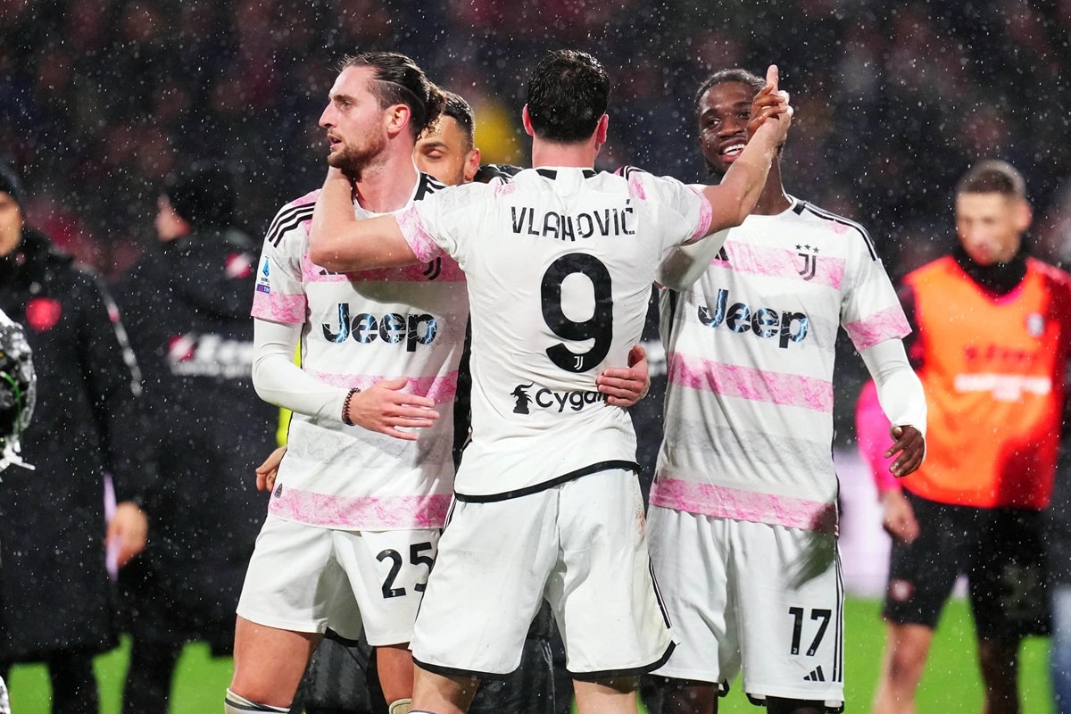 Piłkarze Juventusu po golu