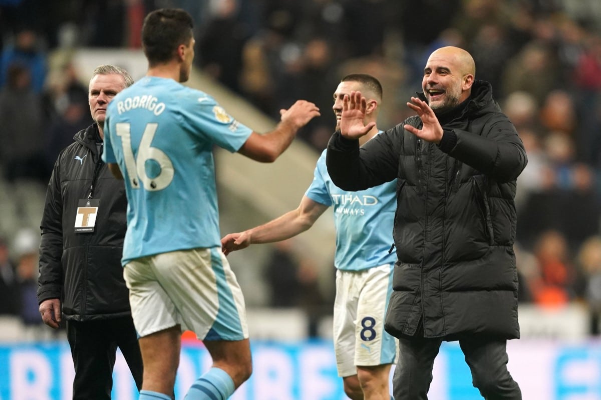 Rodri oraz Pep Guardiola