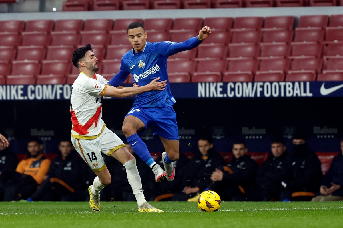 Mason Greenwood w meczu z Rayo Vallecano