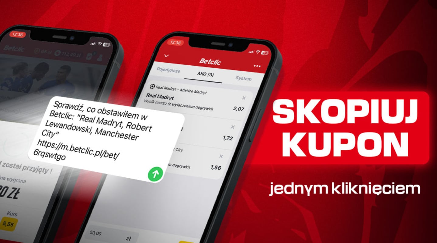 Betclic - skopiuj kupon